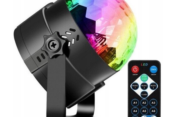 RGB LED disko projektor + daljinski upravljalnik